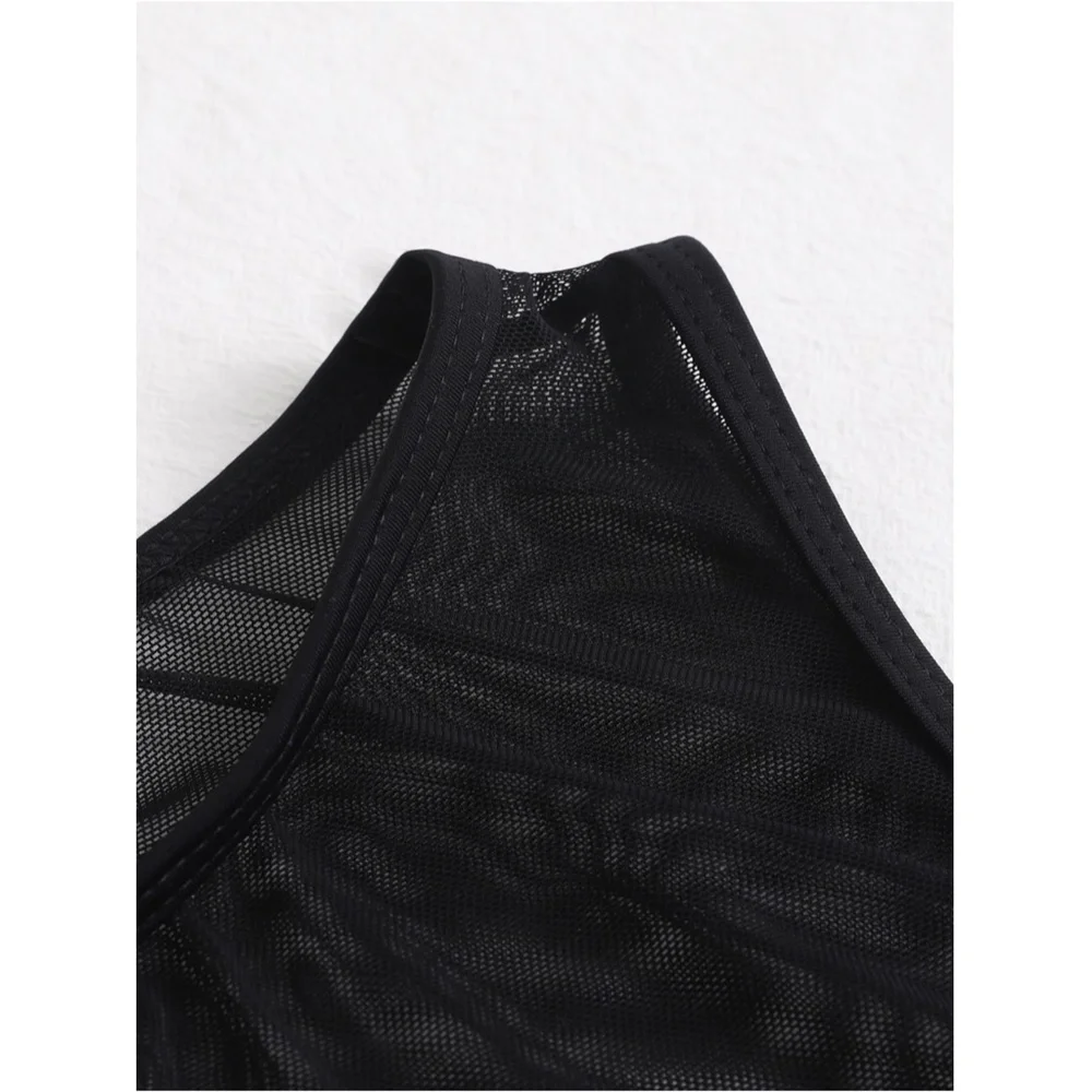Black Swim Mesh Coverup - Picture 9 of 15